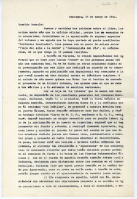[Carta] 1941 enero 1, Rancagüa, Chile [a] Gonzalo Drago  [manuscrito] Oscar Castro.
