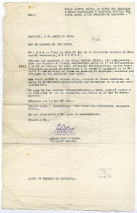 [Decreto de nombramiento] 1943 abril 6, Rancagüa, Chile [de] Oscar Castro  [manuscrito].