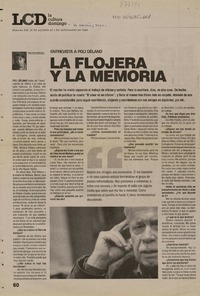 La flojera y la memoria [entrevista] [artículo] Alejandra Costamagna