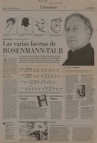 Las varias facetas de Rosenmann-Taub  [artículo] Patricio Tapia.