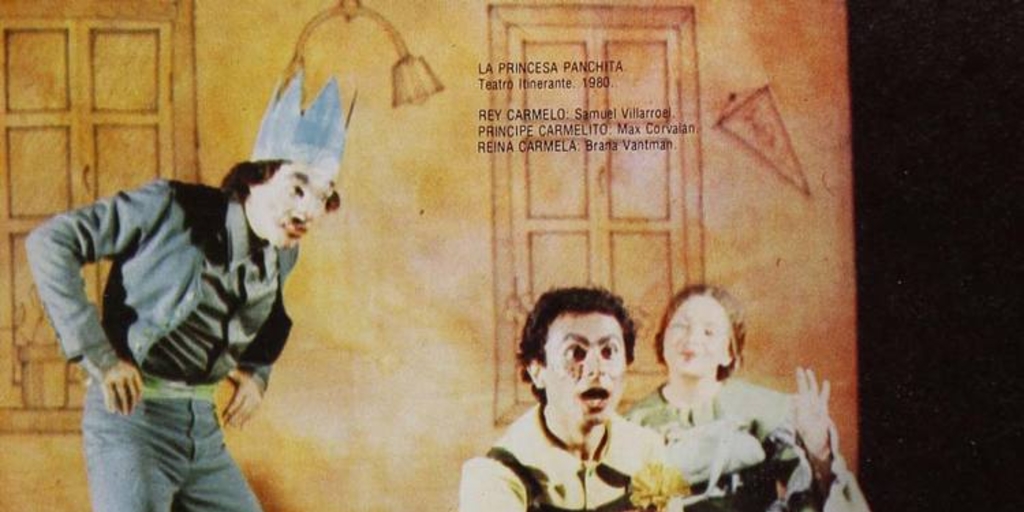 Samuel Villarroel, Max Corvalán y Brana Vantman, en una escena de La Princesa Panchita, 1958.