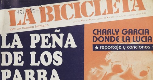 La Bicicleta: número 62, agosto de 1985