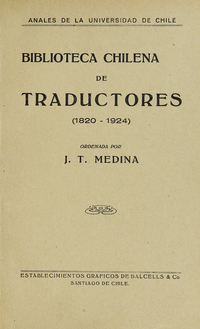 Biblioteca chilena de traductores :1820-1924