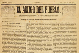 El Amigo del Pueblo. Año I, número 6, (6 abril 1850)