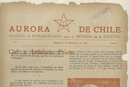 Aurora de Chile. Tomo 3, número 7, 24 de diciembre de 1938