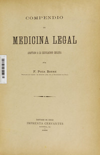 Compendio de medicina legal : adaptado a la lejislación chilena, vol. 2