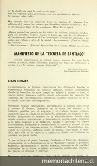 Manifiestos de la "Escuela de Santiago"