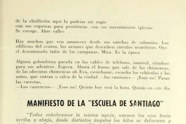 Manifiestos de la "Escuela de Santiago"