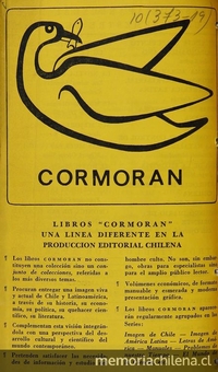 Libros "Cormorán" una línea diferente en la producción editorial chilena