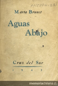 Portada de Aguas debajo de Marta Brunet, publicado por editorial Cruz del Sur en 1943