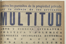 Multitud. Año 1, número 9, primera semana de marzo de 1939