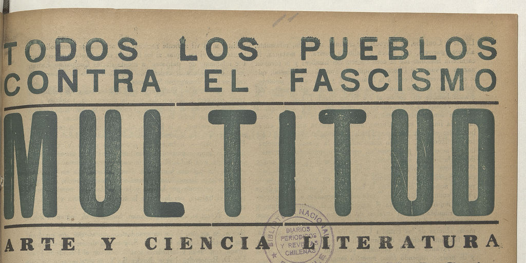 Multitud. Año 1, número 11, tercera semana de marzo de 1939