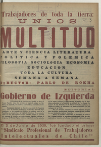 Multitud. Año 1, número 23, 10 de junio de 1939