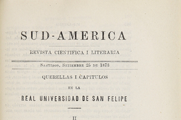 Sud-América. Tomo 1, 25 de septiembre de 1873
