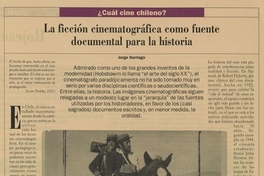 "La ficción cinematográfica como fuente documental para la historia"En: Patrimonio  Cultural (25): 15, otoño-invierno, 2002.