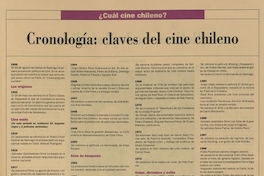 "Cronología: claves del cine chileno"En: Patrimonio  Cultural (25): 27, otoño-invierno, 2002