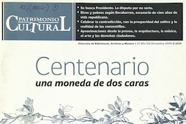 Patrimonio  Cultural. Santiago: DIBAM, 1995 - 2009, (51), trimestral, diciembre 2009