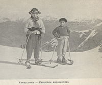 Niños esquiando en Farellones