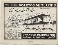 Publicidad de boletos de turismo de la Empresa de Ferrocarriles del Estado