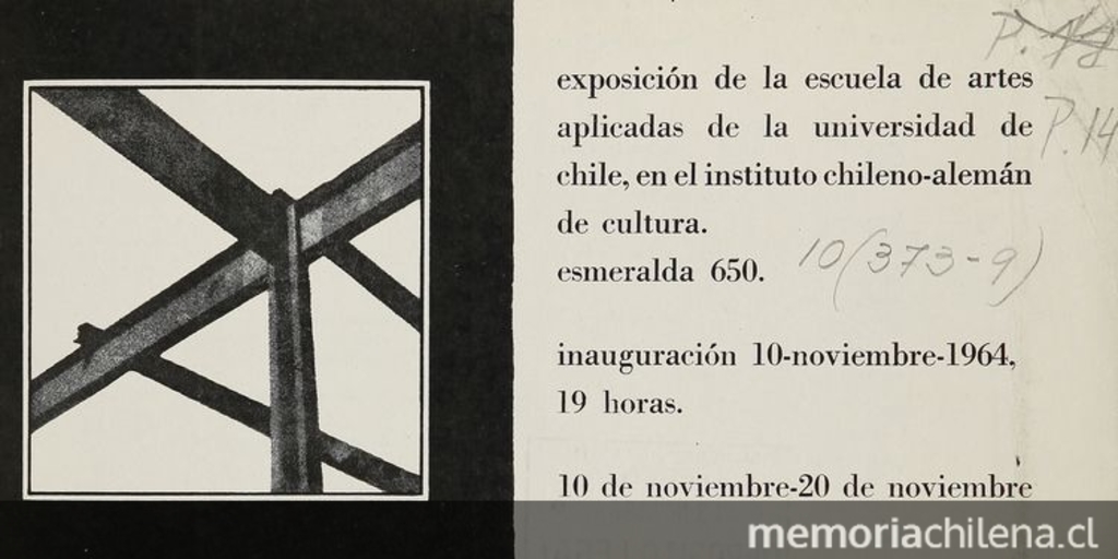 [Exposición en el Instituto Chileno-Alemán de Cultura : inauguración 10 noviembre 1964]