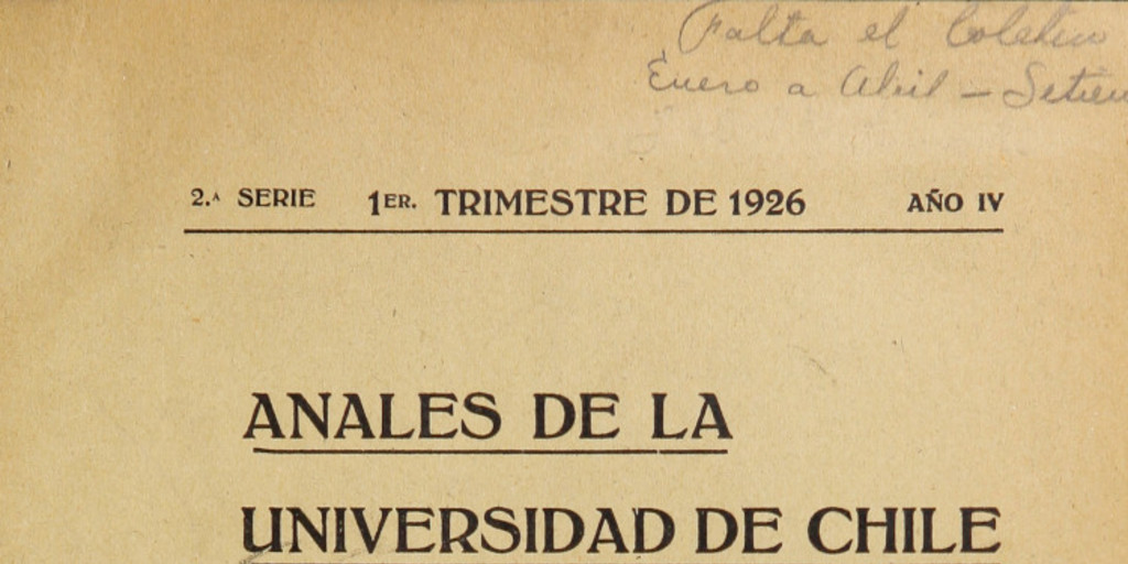 Discurso de la Sra. Inés Echeverría de Larraín al incorporarse a la Facultad de Humanidades.