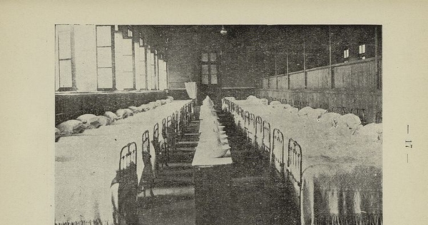 Pie de Foto: Cuarta parte de un dormitorio del Liceo de señoritas "José Miguel Infante", 1913