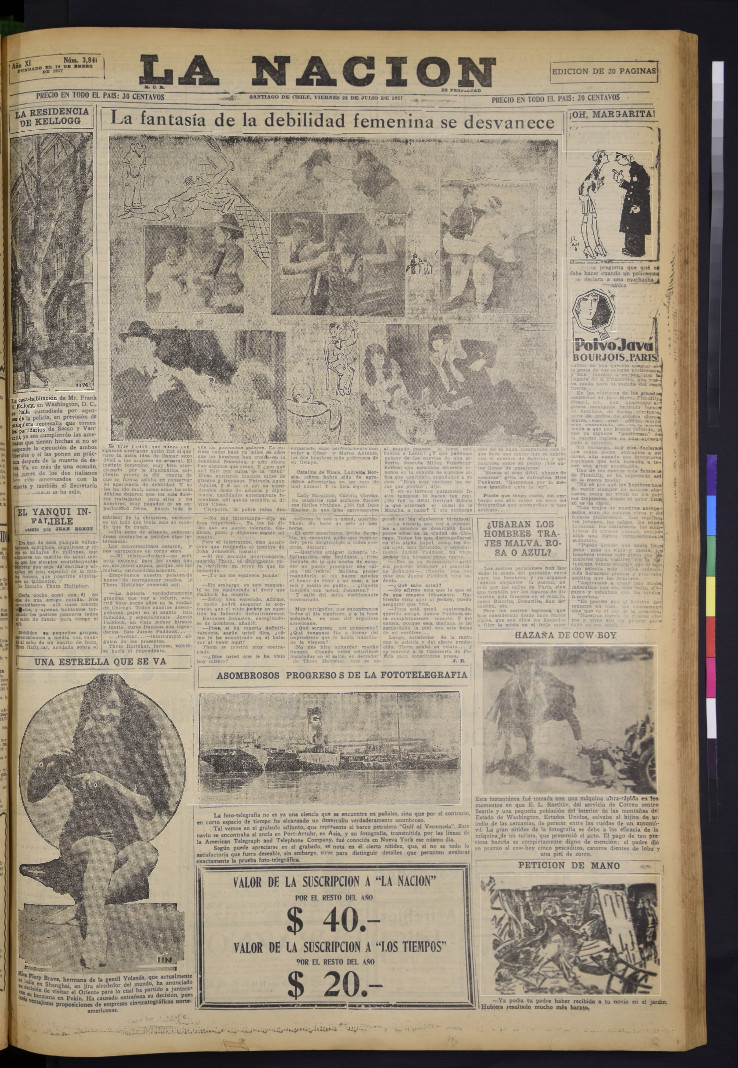 La Nación. Año XI, número 3842, 23 de julio de 1927