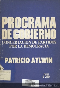 Programa de Gobierno. I edición. Santiago de Chile: Editorial Jurídica Publiley, 1989, 48p.