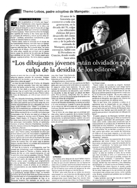  Entrevista a Themo Lobos: "Los dibujantes jóvenes están olvidados por culpa de la desidia de los editores"El Periodista: 23, 27 de mayo, 2002