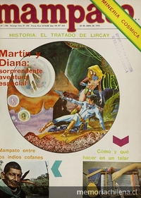 Portada con ilustración de Sergio Peñailillo, 1975.Mampato (275): 1, 30 de abril, 1975.