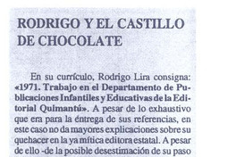 Rodrigo y el castillo de chocolate