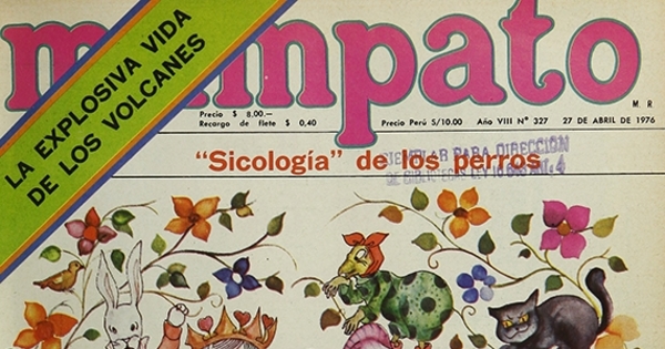 Portada con ilustración de Ricardo Güiraldes, 1976.Mampato (327): 1, 27 de abril, 1976.