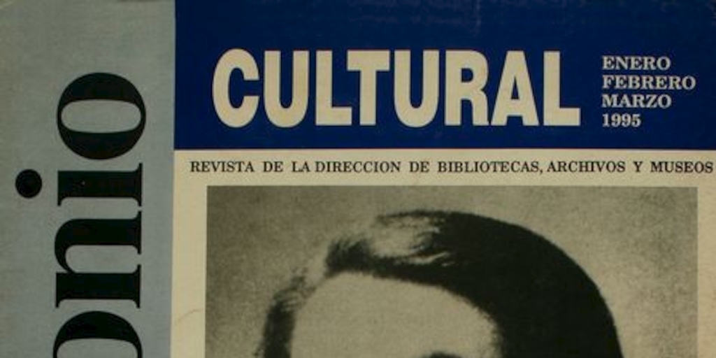 Portada de primer número de revista Patrimonio Cultural, 1995En: Patrimonio  Cultural (1): 1, enero-marzo, 1995.