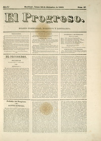 El Progreso, número 27, 12 de diciembre de 1842