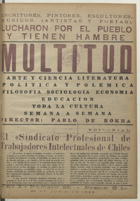 El ‘Sindicato Profesional de Trabajadores Intelectuales de Chile’