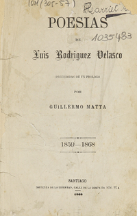 Poesías de Luis Rodríguez Velasco
