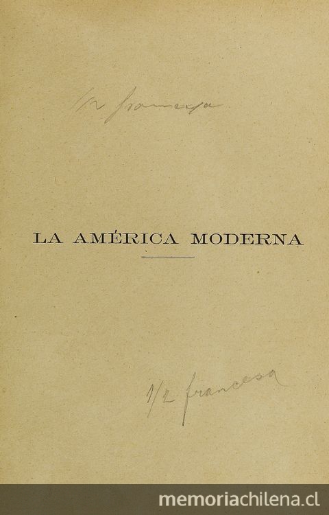 Portada de La América Moderna : tomo I, 1894