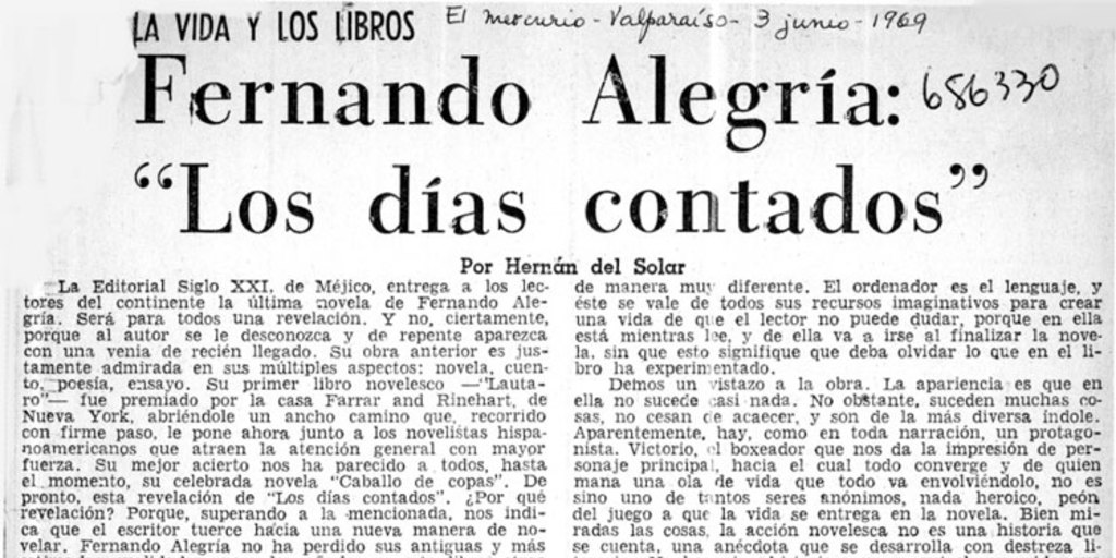 Fernando Alegría: "Los días contados"