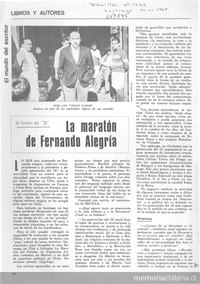 La maratón de Fernando Alegría