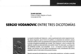 "Sergio Vodanovic entre tres dicotomías"