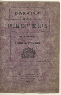 Poesías de la Sra. Amelia del Solar de Claro (1916)