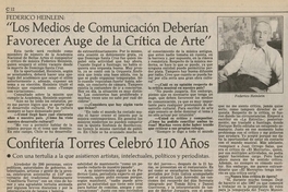 Federico Heinlein: "Los medios de comunicación deberían favorecer auge de la crítica de arte"