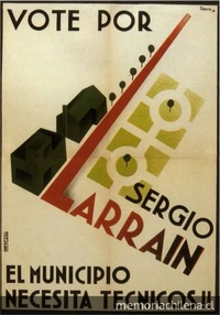 Vote por Sergio Larraín, el municipio necesita técnicos, 1938
