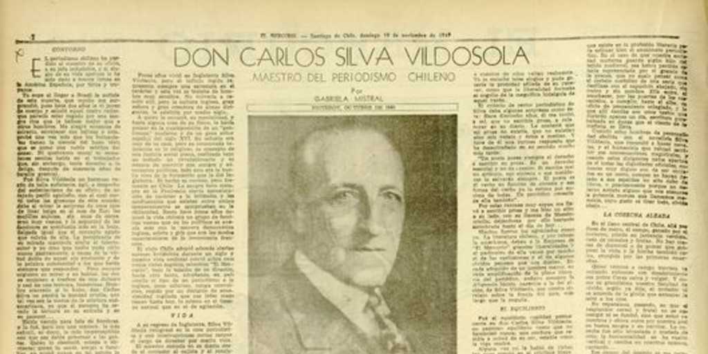 Don Carlos Silva Vildósola: maestro del periodismo chileno