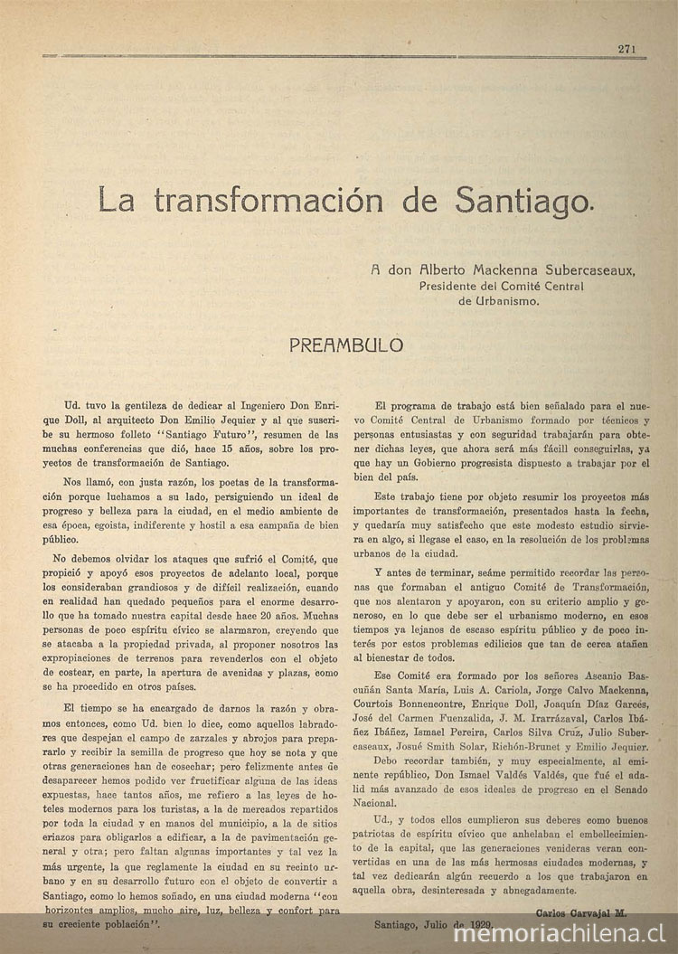 La transformación de Santiago