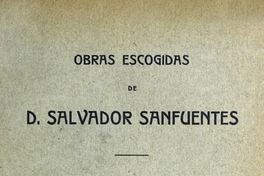 Portada de Obras escogidas (1921), de Salvador Sanfuentes.