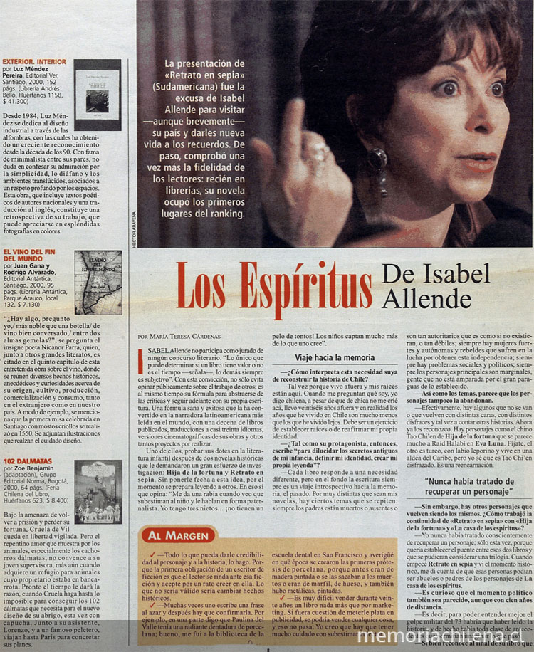 Los espíritus de Isabel Allende
