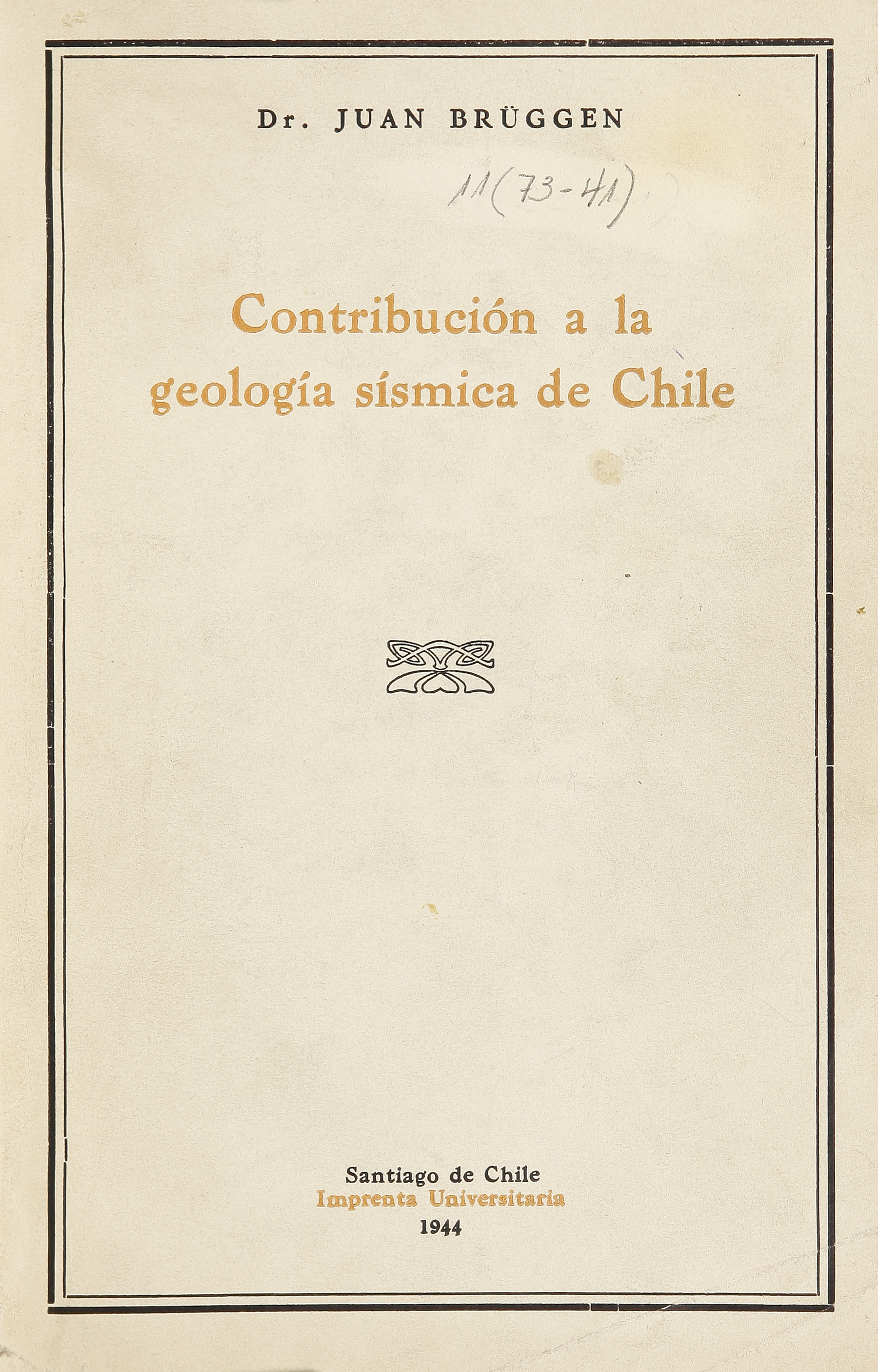 Contribución a la geología sísmica de Chile.