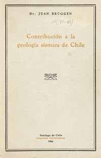 Contribución a la geología sísmica de Chile.