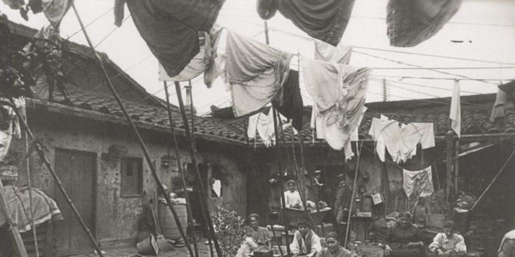 Conventillo de lavanderas, hacia 1900